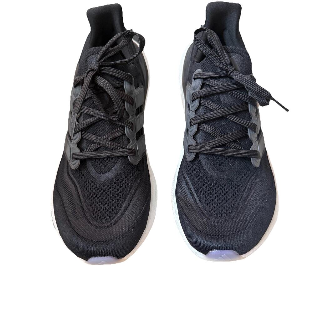Adidas Womens 10 Ultraboost Light Sneakers Black White Running Shoes Lace Up Box - Picture 8 of 15